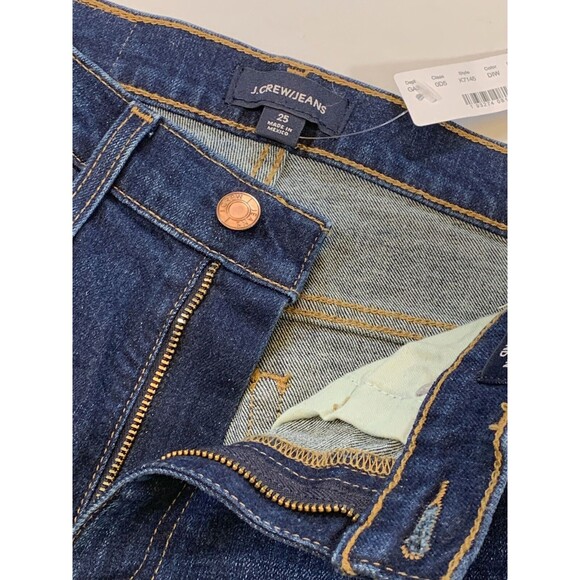 J Crew Jeans Womens 25 Slim Fit Boyfriend Straight Leg Dark Denim - Picture 3 of 8